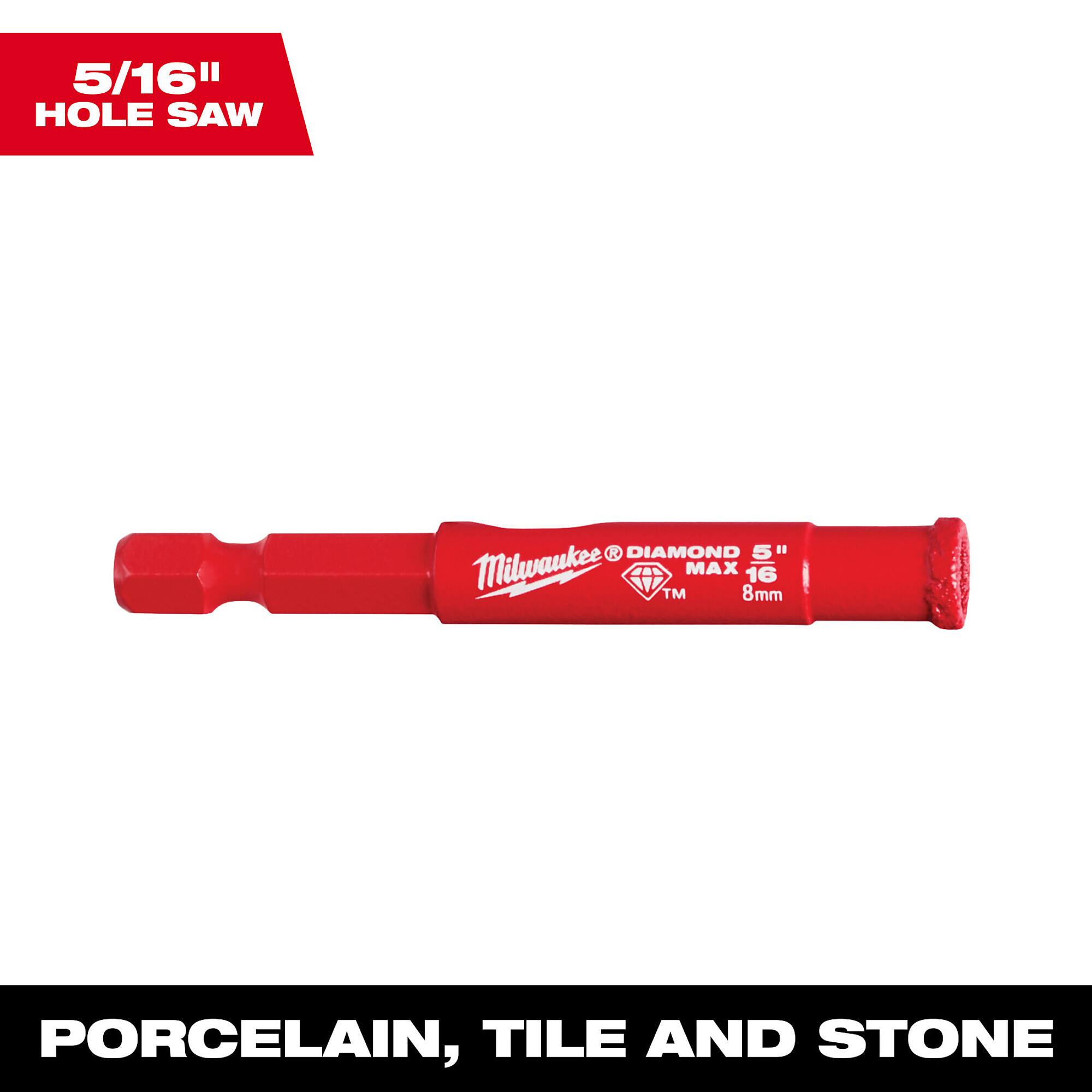 Milwaukee 5/16in. Diamond Plus Hole Saw, Model# 49-56-0507
